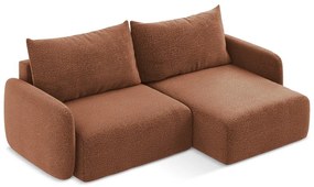 Colțar cărămiziu extensibil/cu spațiu de depozitare (cu colț pe partea dreaptă) Kalena – Makamii