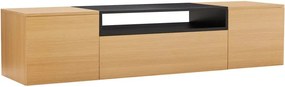 Comoda TV suspendata LOFT 160cm natur/ negru