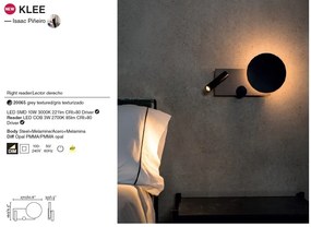 Aplica perete ambientala cu reader LED KLEE dreapta 20065