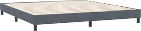 vidaXL Cadru de pat fără saltea, gri închis, 180x220 cm, catifea
