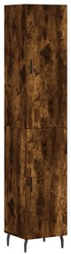 3198806 vidaXL Dulap înalt, stejar fumuriu, 34,5x34x180 cm, lemn prelucrat
