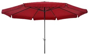 Umbrela de soare 3 x 2,40 m,sistem cu manivela Rosu