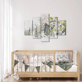 Tablou - Flori albe, vintage (150x105 cm)