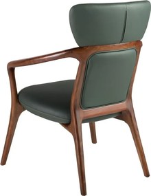 Scaun cu brate LUX design italian, Piele Sintetica Verde Inchis