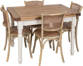 Scaun Thonet din lemn masiv si sezut din ratan