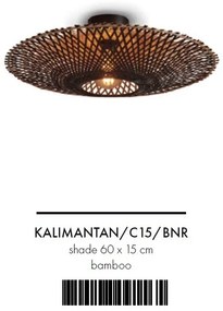 Plafoniera eco din bambus Kalimantan 60cm nat/bl