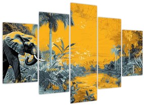 Tablou - Elefant în natură (150x105 cm)