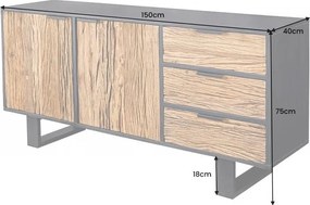 Comoda design industrial vintage Barracuda 150cm