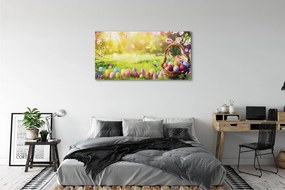 Tablouri canvas Coș de flori de ou luncă