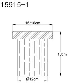 Spot aplicat MDF si sticla fumurie UNDERWOOD