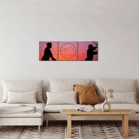Tablou - Samurai (cu ceas) (90x30 cm)