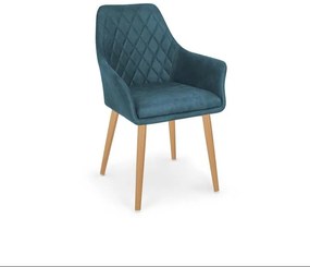 Scaun de bucaterie Ray, albastru/fag