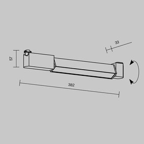 Accesoriu, Spot LED pentru sinele monofazate Unity, Basis Rot alb 3000K 12W