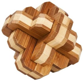 Joc logic IQ din lemn bambus 3D Round Knot
