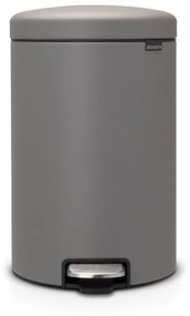 Coș de gunoi cu pedală Brabantia NewIcon 20L, Beton Mineral Gri 1001091