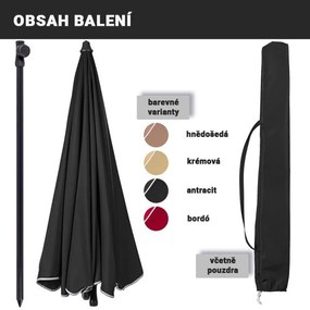 STILISTA Umbrelă de grădină, Ø 180 cm, antracit