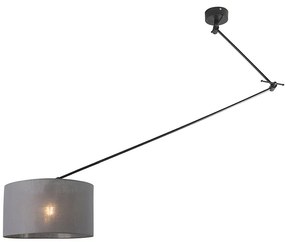 Lampă suspendată neagră cu abajur 35 cm gri închis reglabil - Blitz