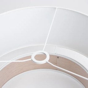 Brilagi - Lustră LED suspendată pe cablu CERIA, 1xE27/40W/230V, Ø 50 cm, alb/bej