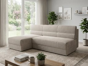 Coltar extensibil de colt TAVERO SLIM, bej deschis, reversibil, 201x140 cm