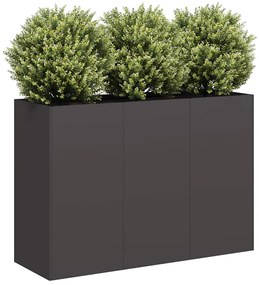 vidaXL Jardinier negru 120x40x80 cm Oțel laminat la rece