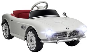 Mașinuță Electrică pentru Copii BMW Licențiată Baterie Telecomandă 3 Viteze Suspensie Lumini Claxon MP3 Alb | Aosom Romania