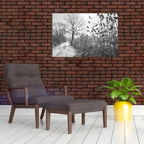 Tablou - Câmpuri în timpul iernii (90x60 cm)