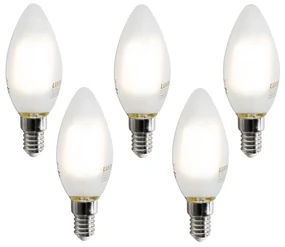 Set de 5 becuri LED Smart E14 C35 Mat 4.2W 470 lm 2700-6500K