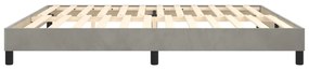 Cadru de pat box spring, gri deschis, 200x200 cm, catifea Gri deschis, 25 cm, 200 x 200 cm