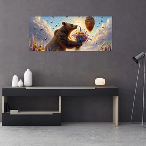 Tablou - Ursul și albinele (120x50 cm)