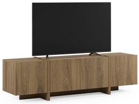Comodă TV în culoare naturală cu aspect de lemn de stejar 180x55x35 cm Volia – Marckeric