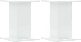 vidaXL Suporturi difuzoare, 2 buc., alb, 30x30x40 cm, lemn prelucrat