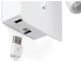 Spot LED de perete SUAU LED/3W/230V USB alb FARO 62117