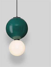 Pendul LED decorativ portelan jasper, sticla alb, NOESIS