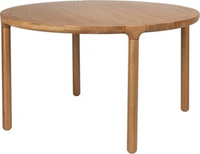 Masă de dining rotundă cu aspect de lemn de stejar ø 128 cm Storm – Zuiver