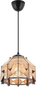 Lustra JUTTA JUTE, bej/negru, metal/iuta, 20x50 cm