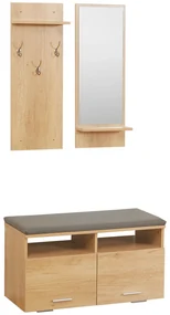 HOMCOM Organizator 3 în 1 pentru Hol, Dulap Pantofi, Oglindă, Finisaj din PAL și Piele PU, Design Modern și Funcțional | Aosom Romania