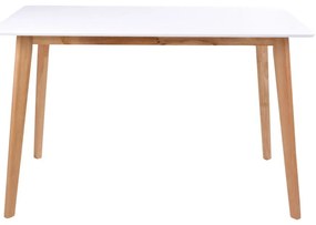 Masă dining cu blat alb Bonami Essentials Vojens, 120 x 70 cm