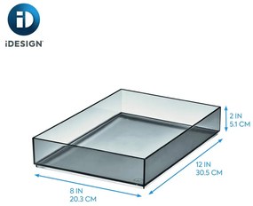 Organizator de baie negru mat pentru cosmetice din plastic reciclat – iDesign