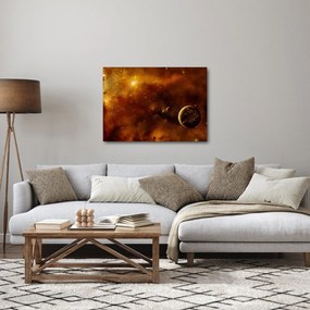 Tablou - Planete cu nebuloasă (70x50 cm)