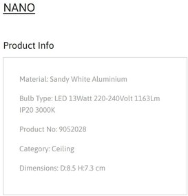 Spot LED aplicat diametru 8,5cm NANO alb, NVL-9052028