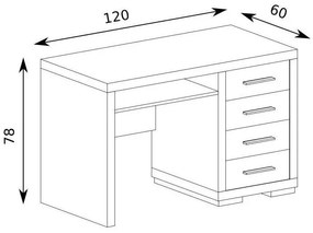 Masă PC Vega 28 (Stejar santana deschis). 1055475