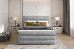 Pat tapitat, boxspring, cu spatiu pentru depozitare, 160x200 cm, Cande 161, Eltap (Culoare: Verde)