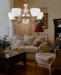 Candelabru din alama cu 5 brate design italian 8656
