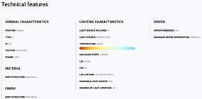 Spot LED incastrabil TULIPA Black recessed downlight 10W 24° 4000K CRI90 triac IP44