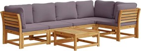 vidaXL Set mobilier grădină cu perne, 6 piese, lemn masiv acacia