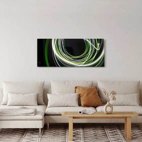 Obraz cu linii verzi (120x50 cm)
