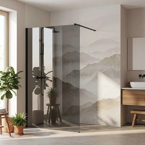 Paravan de dus Rea Flexi Grey / Black 140