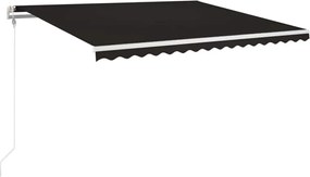 vidaXL Copertină automată cu LED & senzor vânt, antracit, 450x350 cm