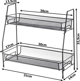 Organizator pentru bucatarie TALORO 31x32,5 cm, negru