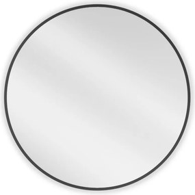 Mexen Loft oglindă rotundă de baie 75 cm, ramă neagră - 9850-075-075-000-70